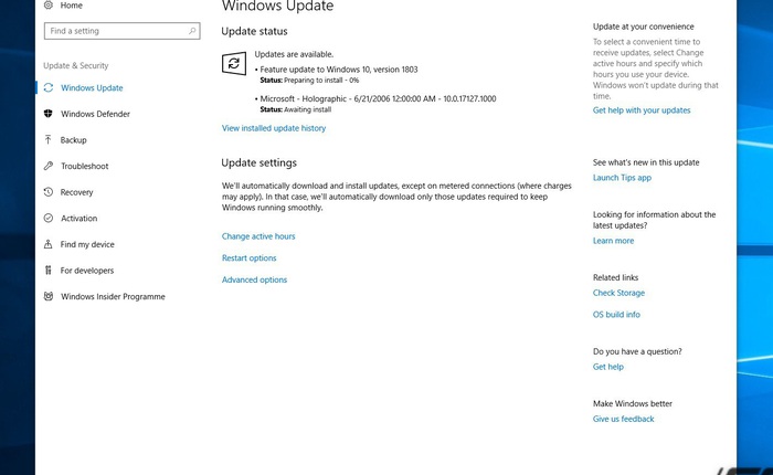 Hướng dẫn tải bộ cài đặt Windows 10 1803 Spring Creators Update chính chủ từ server của Microsoft