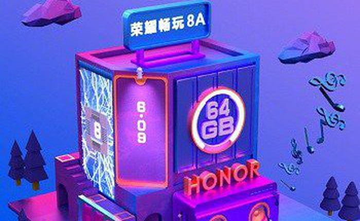 Honor 8A màn 6.09 inch, chip Kirin 710, 3GB RAM sẽ ra mắt vào ngày 8/1