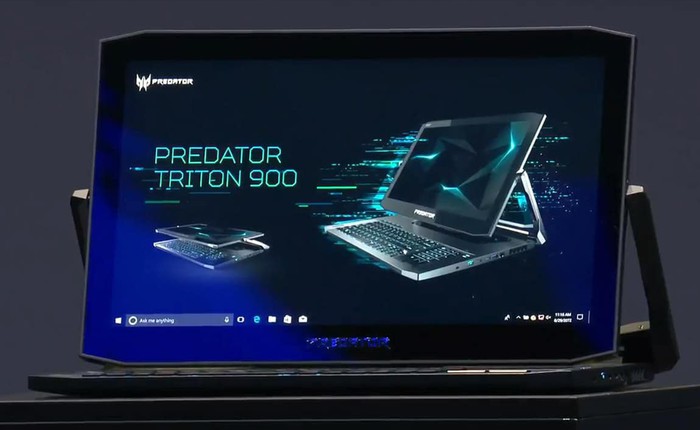 [CES 2019] Acer ra mắt laptop gaming 2-in-1 Predator Triton 900 với màn hình 17 inch 4K lật như gương, trang bị RTX 2080, giá bán từ 4.000 USD