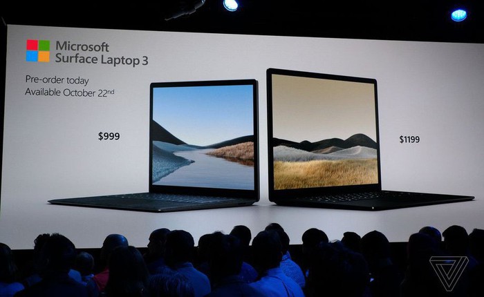 Surface Laptop 3 ra mắt: Màn hình 13.5 inch và 15 inch, chip Intel Ice Lake và AMD Ryzen, giá từ 999 USD
