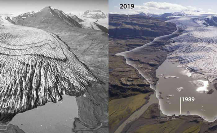 Những hình ảnh gây sốc cho thấy sông băng ở Iceland biến mất nhanh chóng như thế nào
