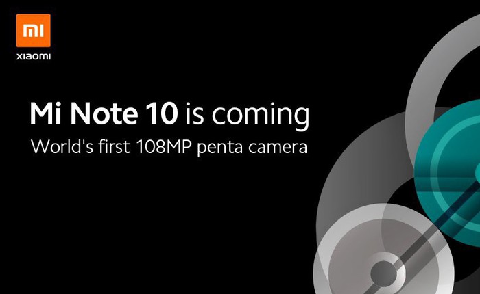 Xiaomi xác nhận ra mắt Mi Note 10 với 5 camera, độ phân giải 108MP