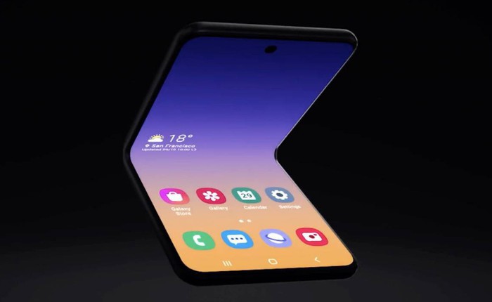 Samsung tung concept mới về smartphone màn hình gập kiểu vỏ sò