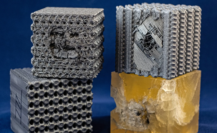 In 3D nhựa theo cấu trúc "tubulane" cực kỳ phức tạp, một khối nhựa chống được cả đạn bay ở vận tốc 5,8 km/s