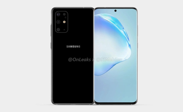 Galaxy S11 lộ ảnh render: Thiết kế màn hình giống Note10, cụm camera hình chữ nhật lồi một cục, ra mắt tháng 2 năm sau