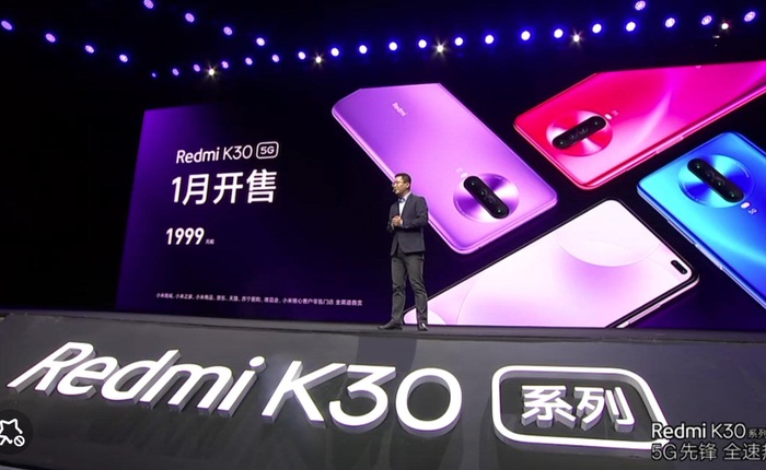 Redmi K30 5G chính thức ra mắt: Chip Snapdragon 765, màn hình 6,67 inch 120Hz, 4 camera sau, cảm biến chính 64MP, giá bán từ 280 USD