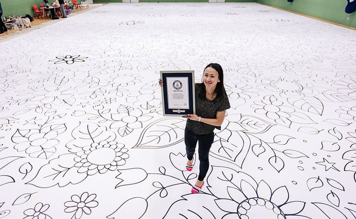 Đây là bức tranh lớn nhất thế giới với kích thước hơn 500m2, được vẽ liên tục trong vòng 12 tiếng