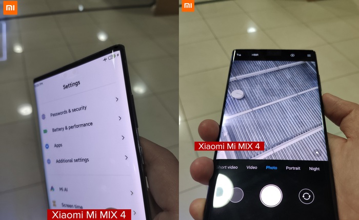 Xiaomi Mi MIX 4 lộ ảnh thực tế với camera selfie kép ẩn dưới màn hình cong