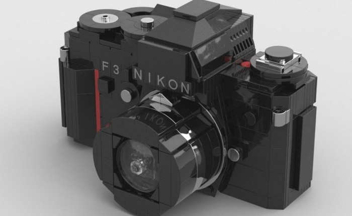 Ngắm mô hình máy phim Nikon F3 cực độc làm từ hàng trăm khối Lego lắp ghép với nhau