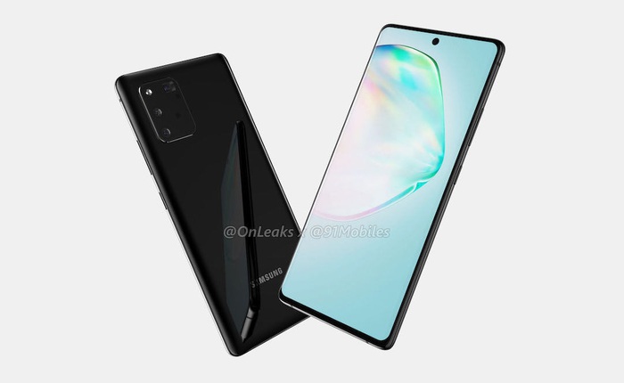 Galaxy A91 (S10 Lite) lộ ảnh render với màn hình đục lỗ giống Note 10