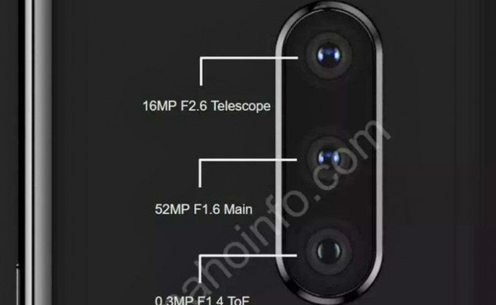 Sony Xperia XZ4 sẽ có hệ thống 3 camera: Cảm biến chính độ phân giải lên tới 52MP, có camera ToF