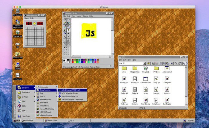 Thử ngay Windows 95 phiên bản 2.0 trên Linux, macOS và Windows với nhiều ứng dụng, tựa game mới
