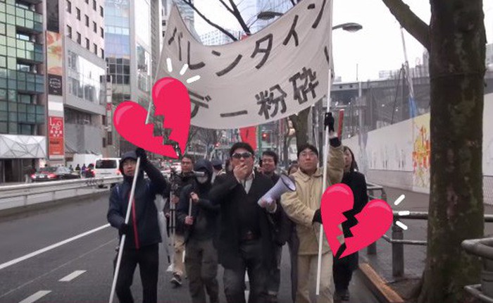 Hội thanh niên xấu trai ở Nhật ra đường biểu tình đòi hủy ngày Valentine