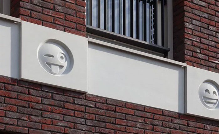 Tòa nhà độc đáo được trang trí ngoại thất bằng 22 biểu tượng emoji tại Hà Lan