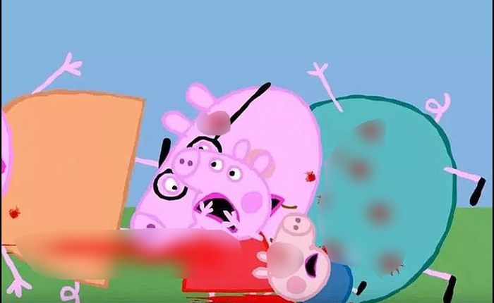 Peppa Pig, Elsa bị biến tướng thành hoạt hình máu me ghê rợn trên YouTube