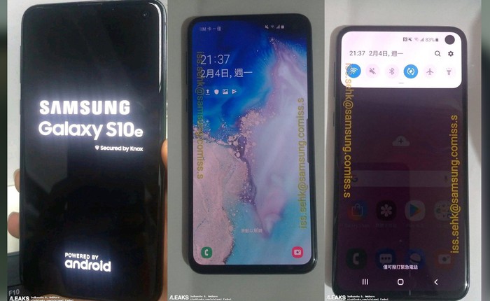 Galaxy S10e lộ diện hoàn hoàn qua loạt ảnh mới, khẳng định có cảm biến vân tay ở cạnh bên