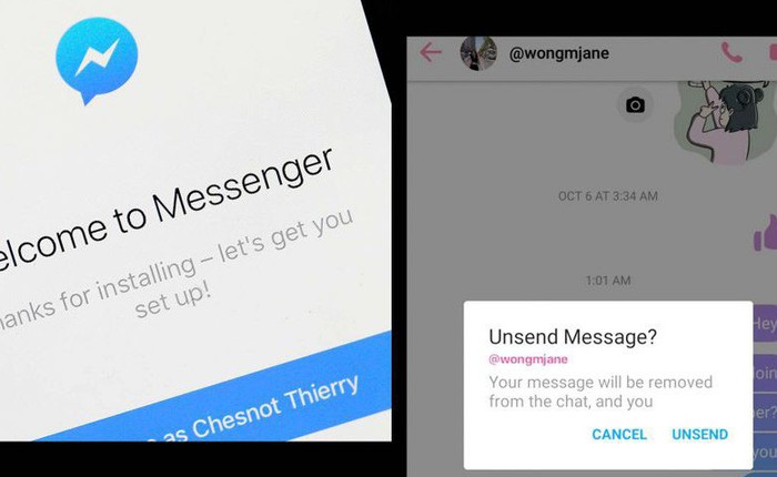 Facebook Messenger đã cho phép xóa tin nhắn đã gửi, nhưng chỉ trong 10 phút