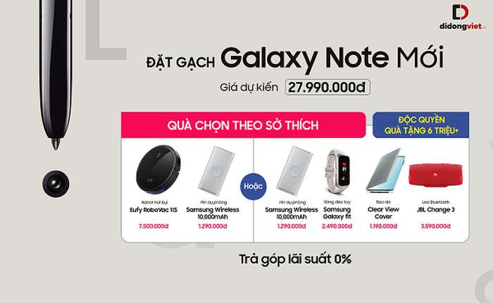 Đặt gạch Samsung Galaxy Note Mới 2019, chọn quà ở đâu bao xịn?