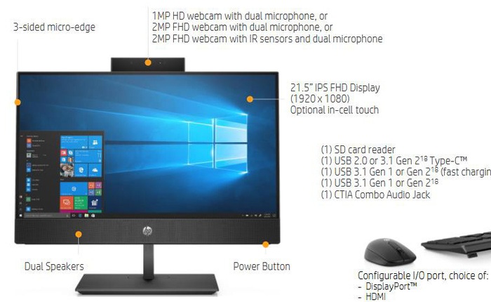 HP PRO ONE 400 G5 và 600 G5 - Máy tính tất cả trong một siêu tiện dụng đến từ HP