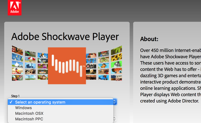 Adobe chính thức khai tử nền tảng đa phương tiện Shockwave vì lý do bảo mật