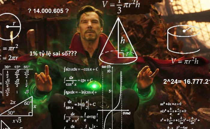 Góc toán học: Fan Infinity War giải thích con số 14.000.605 viễn cảnh của Dr. Strange khiến ai cũng phải nhức đầu