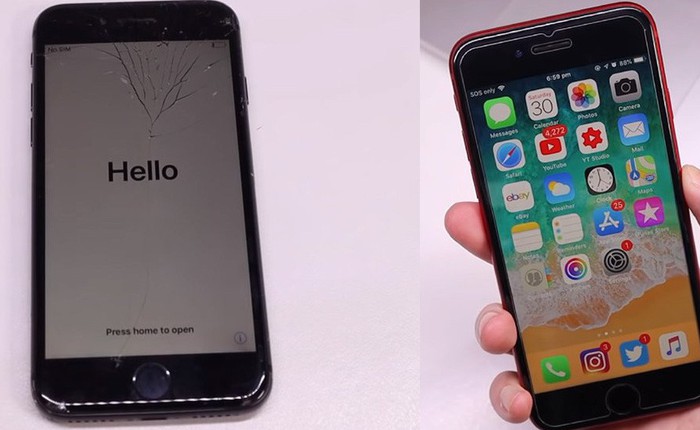 YouTuber mua iPhone 8 đã hỏng từ eBay với giá 200 USD, sửa xong đẹp không khác gì hàng mới 750 USD