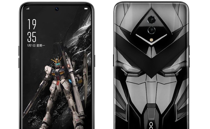 Rò rỉ smartphone Reno Gundam Edition của Oppo, màn hình đục lỗ, mặt lưng tuyệt đẹp