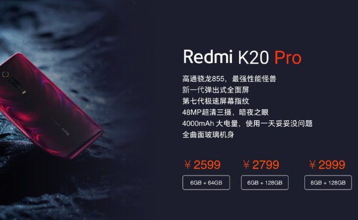 Redmi K20 Pro lộ giá, chỉ 8,7 triệu cho smartphone dùng chip Snapdragon 855, camera 48MP