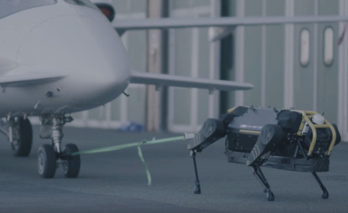 Sợ dần đi là vừa: Chó robot HyQReal của Ý đã tự mình kéo được máy bay nặng 3,3 tấn