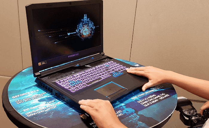 Ảnh thực tế loạt laptop gaming mới của Acer: Predator Helios 700 có cả cơ chế bàn phím trượt