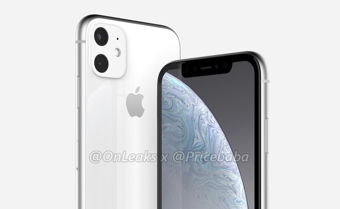 iPhone XR 2019 lộ ảnh render đầu tiên với cụm camera kép to và lồi, màn hình LCD viền dày như đời đầu