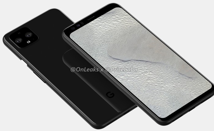 Đây là render vừa rò rỉ của Google Pixel 4 XL, không tai thỏ, không đục lỗ, tổng cộng 5 camera