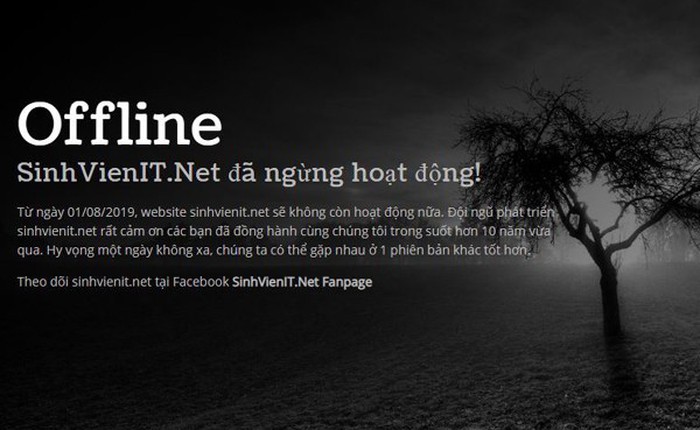 Diễn đàn SinhVienIT.net chính thức dừng hoạt động