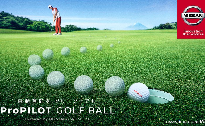 Nissan phát triển bóng golf có khả năng tự chui vào lỗ