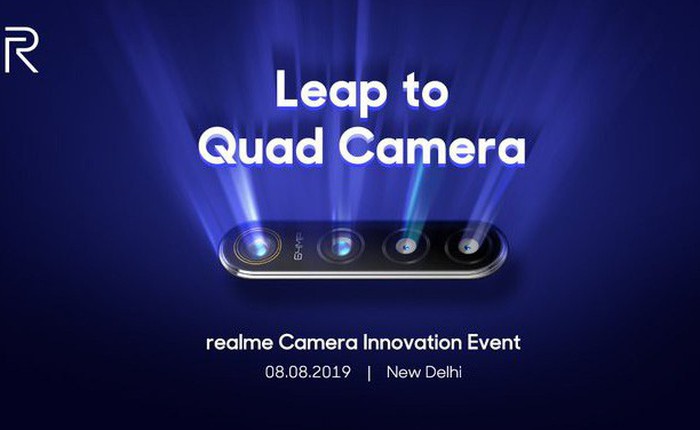 Realme xác nhận sẽ ra mắt smartphone với camera 64MP vào ngày 8/8 tới