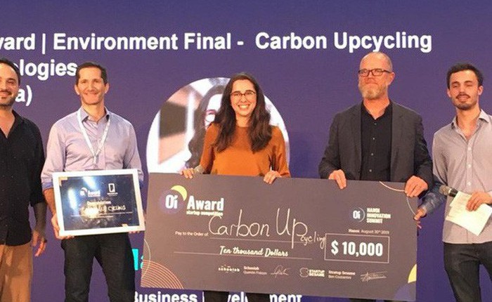 Startup biến khí CO2 thành vật liệu xây dựng, giảm thiểu khí thải tương đương loại 28 triệu ô tô ra khỏi giao thông giành giải nhất của ƠI Award