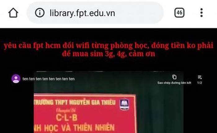 Bức xúc vì Wi-Fi giảng đường quá chậm, sinh viên FPT hack website của trường