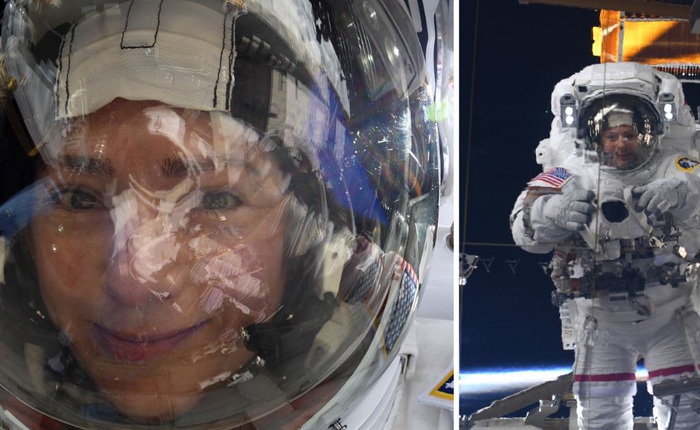 Ảnh 'tự sướng' của năm: Phi hành gia chụp ảnh selfie khi đang ngoài Vũ trụ bằng Nikon D5