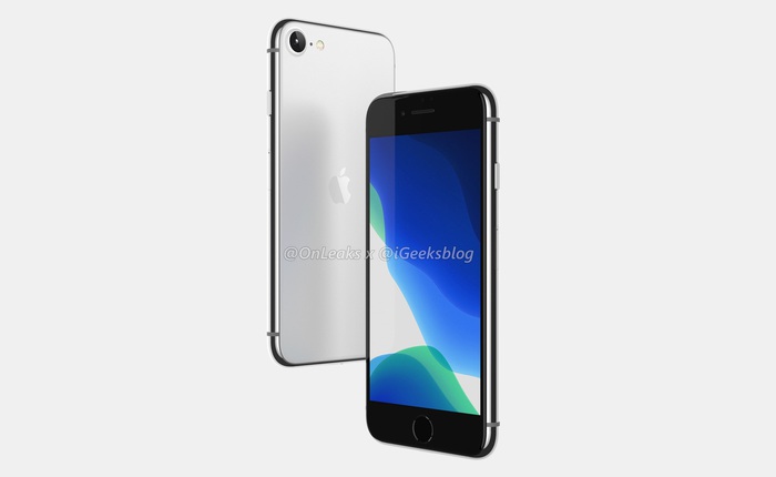 iPhone SE 2 (iPhone 9) lộ ảnh render: Thiết kế giống iPhone 8, mặt lưng kính nhám
