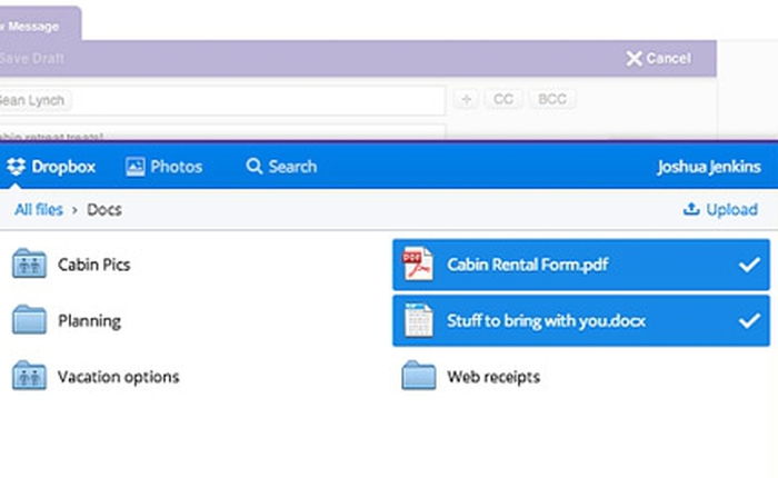 Yahoo Mail hợp tác với Dropbox