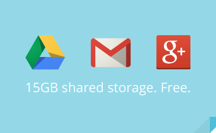 Google hợp nhất không gian lưu trữ 15GB của Drive, Gmail và Google+ Photos