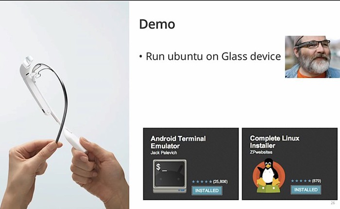 Google Glass được root để chạy Ubuntu