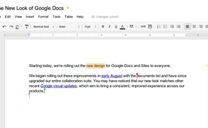 Google Docs có giao diện mới, cho lưu văn bản tức thì