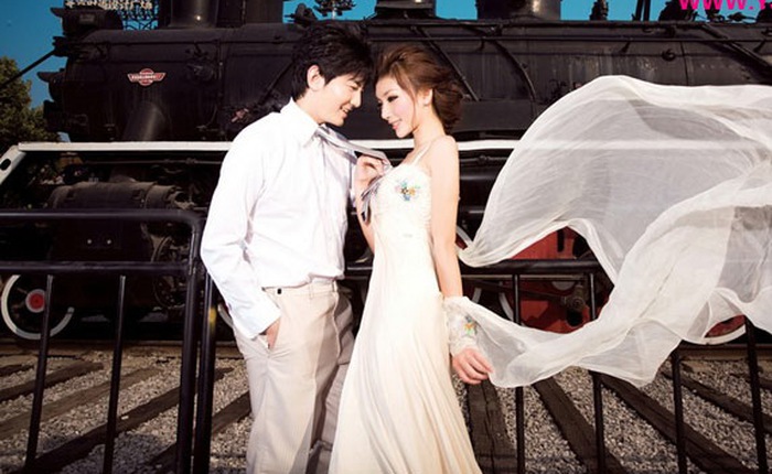 Lưu Thi Hàm chụp ảnh cưới long lanh