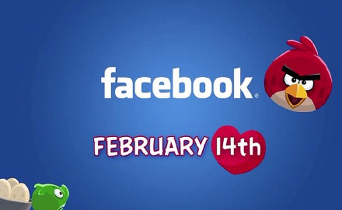 Angry Birds sẽ xuất hiện trên Facebook vào ngày lễ Valentine