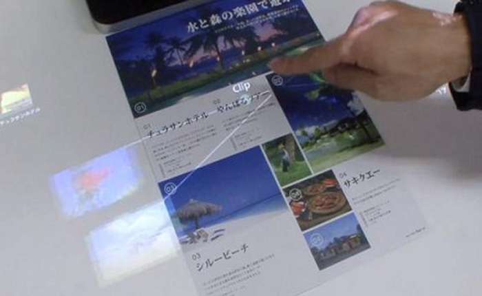 Công nghệ của Fujitsu: Biến tờ giấy thành màn hình cảm ứng