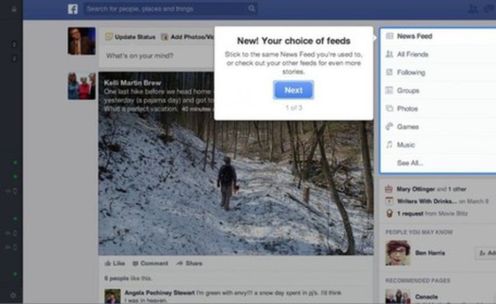 Soi giao diện mới cực ấn tượng của Facebook