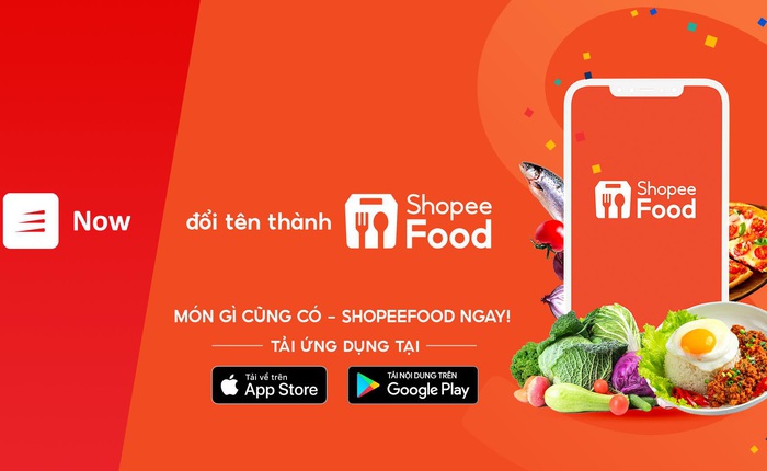 Now chính thức đổi tên thành ShopeeFood