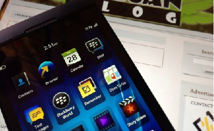 "Nóng hổi" video trên tay BlackBerry Z10