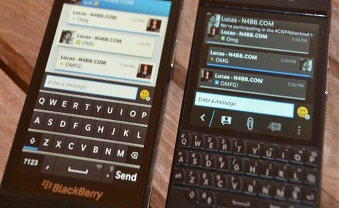 Bàn phím cứng và bàn phím ảo của BlackBerry: Ai nhanh hơn?
